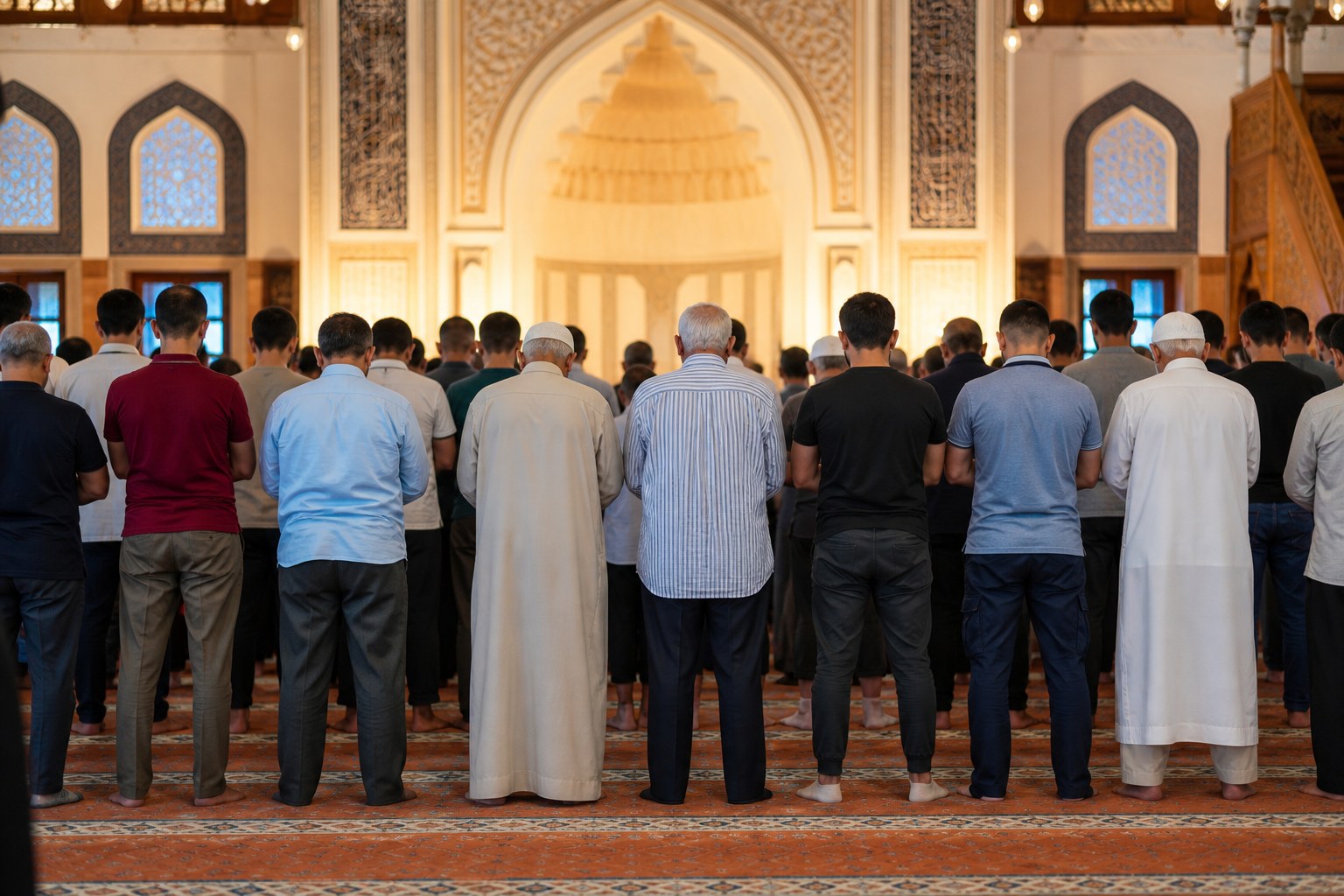 Cemaatle Namazın Faziletleri yazısı için temsili dinî kapak görseli