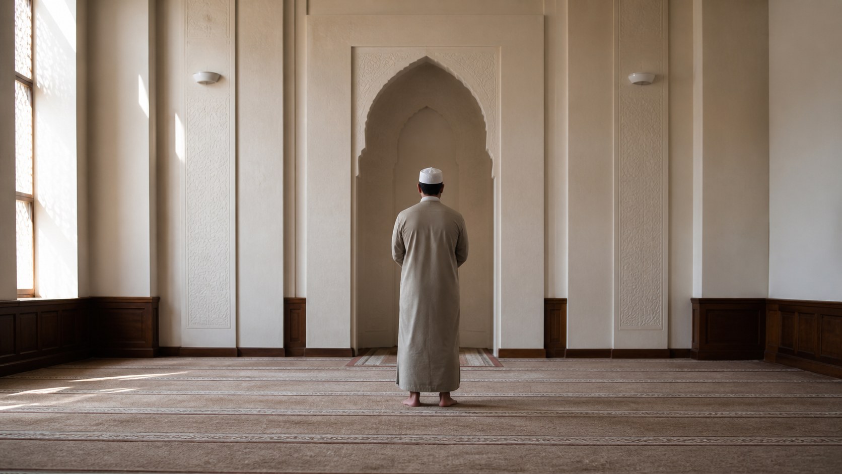 Hadis ve Ayetler Işığında Namaz yazısı için temsili dinî kapak görseli
